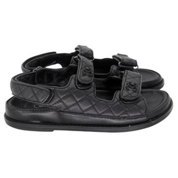 Chanel Chunky Sandals 39 Lambskin 2.55 Diamond CC-0918P-022 - Picture 6 of 9